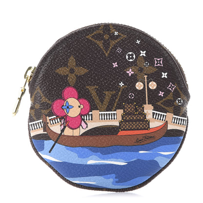 Louis Vuitton Monogram 2019 Christmas Animation Round Coin Purse Blue 1 of 10