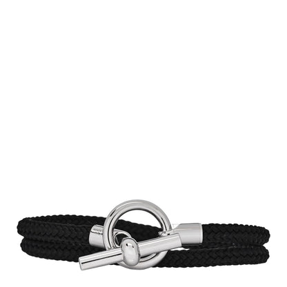 Hermes Silk Maxi Glenan Double Tour Bracelet Black 1 of 6