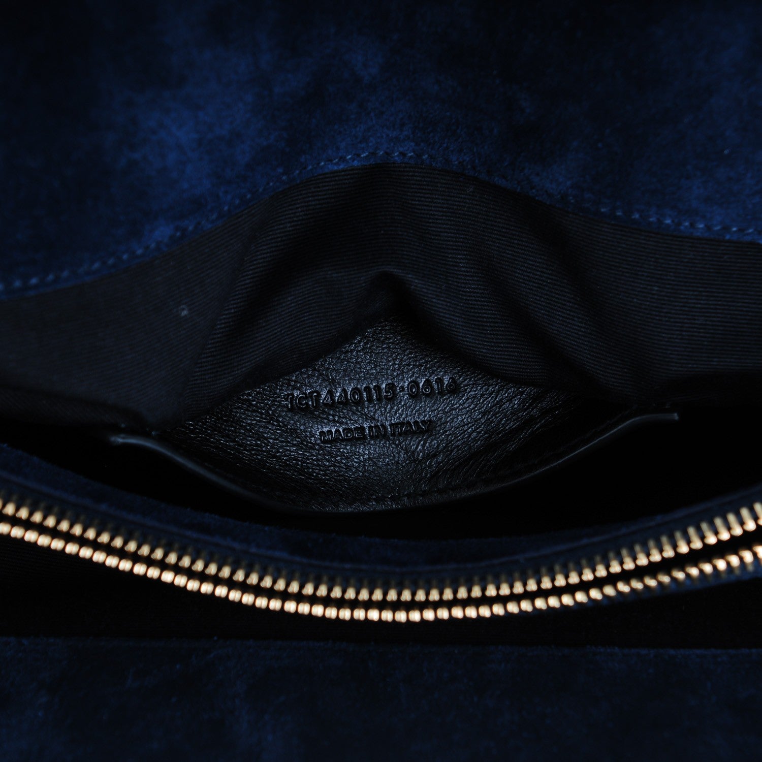 Saint Laurent Suede Mixed Matelasse Triquilt Large Monogram Envelope Satchel Navy Blue 7 of 9