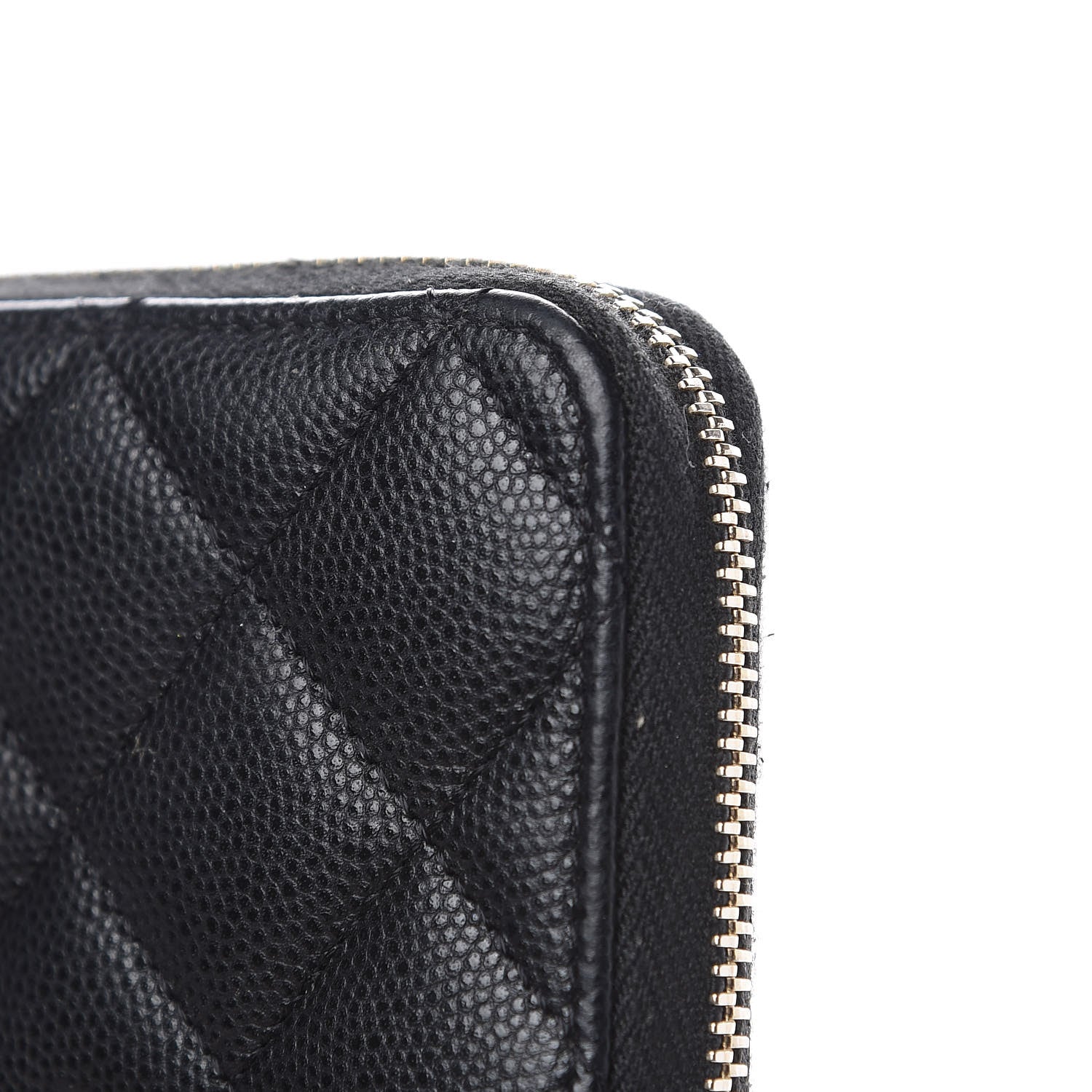 Chanel Caviar Quilted Medium Zip Around Wallet Black 9 of 10