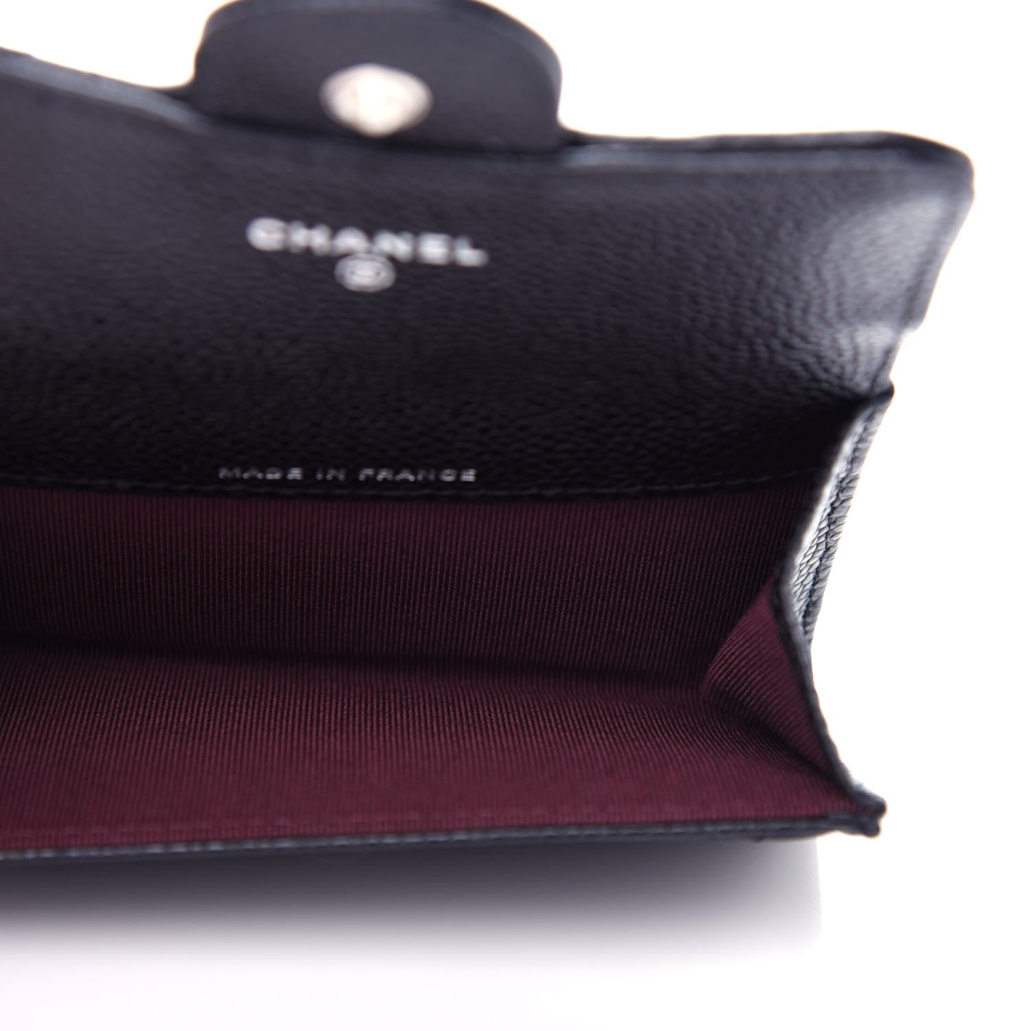 Chanel Caviar Quilted Flap Card Holder Wallet Black 5 of 9