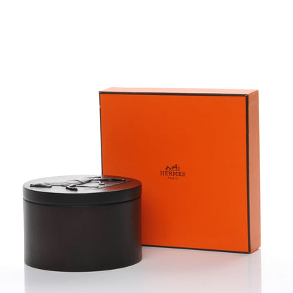 Hermes Mahogany Wood Cheval a la Couverture Twilly Box Acajou Ebenise 10 of 10