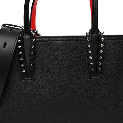 Christian Louboutin Calfskin Spikes Mini East West Cabata Tote Black 8 of 11