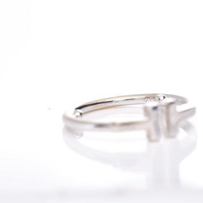 Tiffany 18K White Gold T Wire Ring 54 7 7 of 9