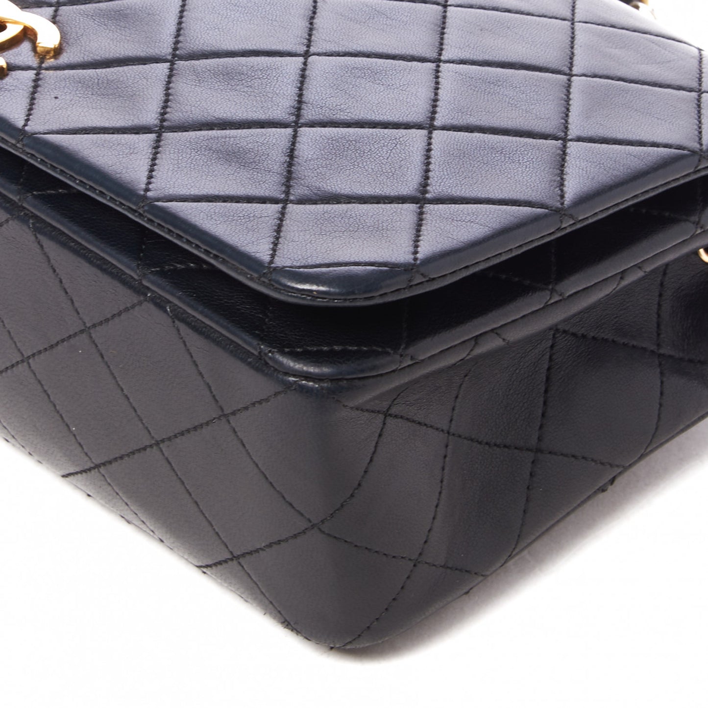 Lambskin Quilted Small Single Flap Bag Black