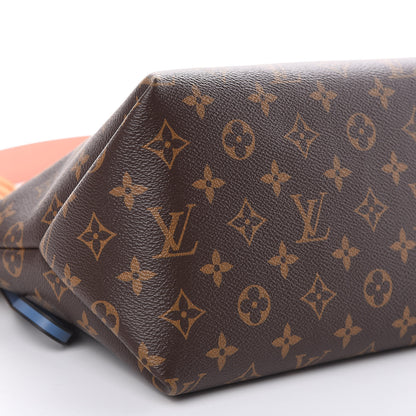 Louis Vuitton Monogram Beaubourg Hobo Mini Bordeaux Red Peach Safran Blue Jean Blue 8 of 10