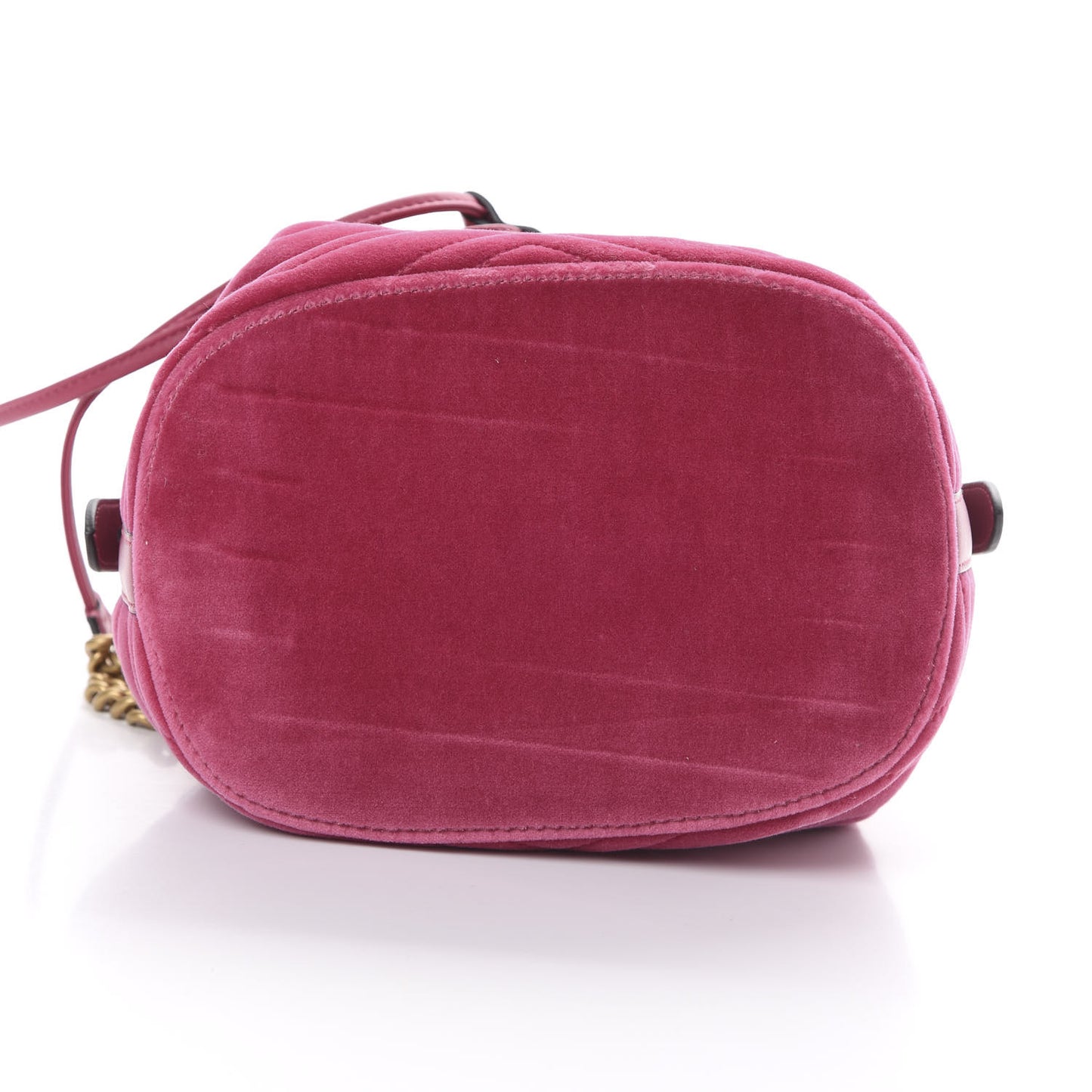 Velvet Matelasse GG Marmont Bucket Bag Light Raspberry Rose
