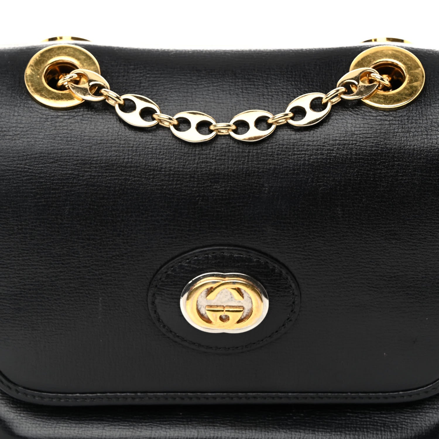 Gucci Azalea Calfskin Mini Marina Chain Shoulder Bag Black 8 of 12