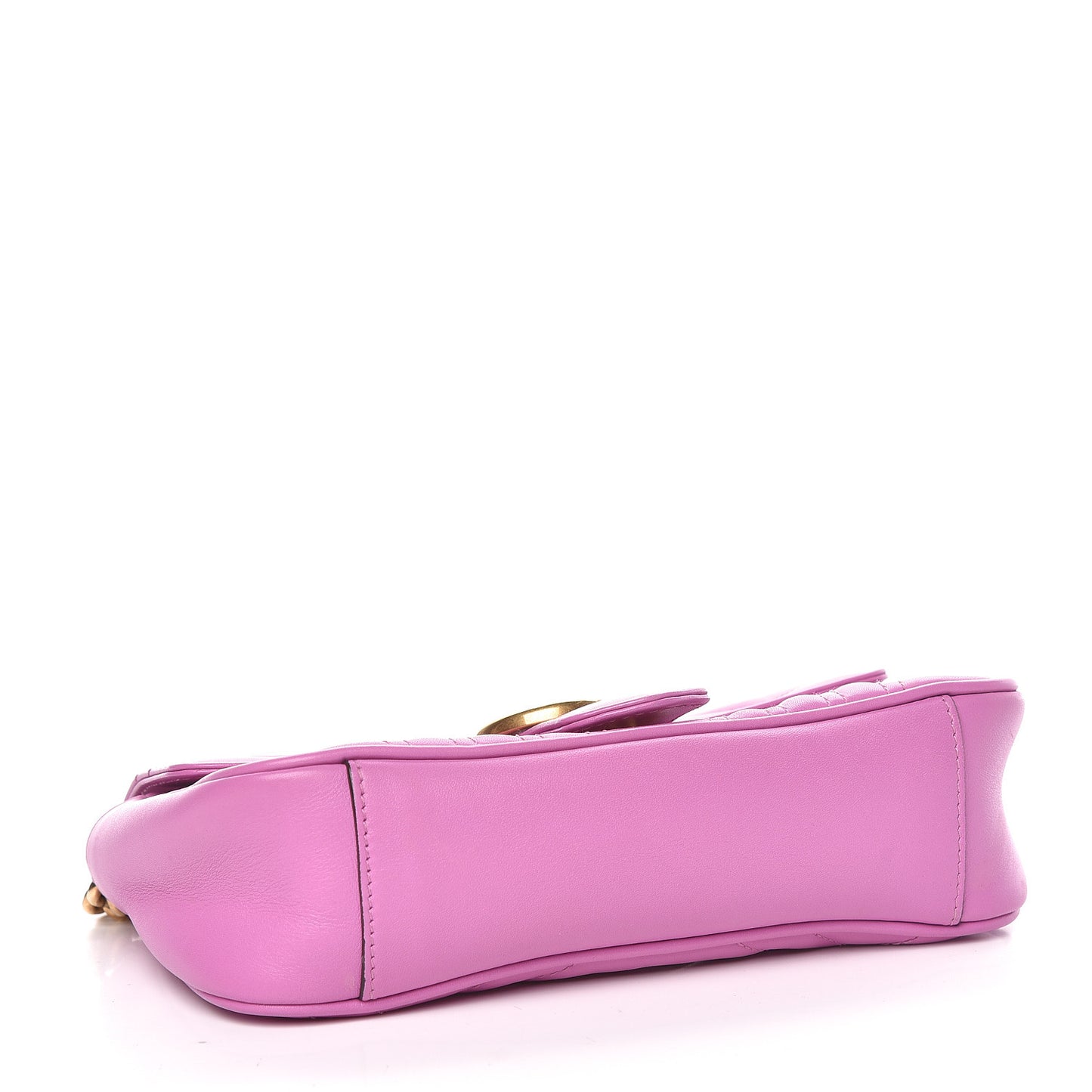 Calfskin Matelasse Mini GG Marmont Shoulder Bag Candy Mousse