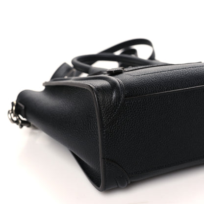 Celine Drummed Calfskin Nano Luggage Black 8 of 10