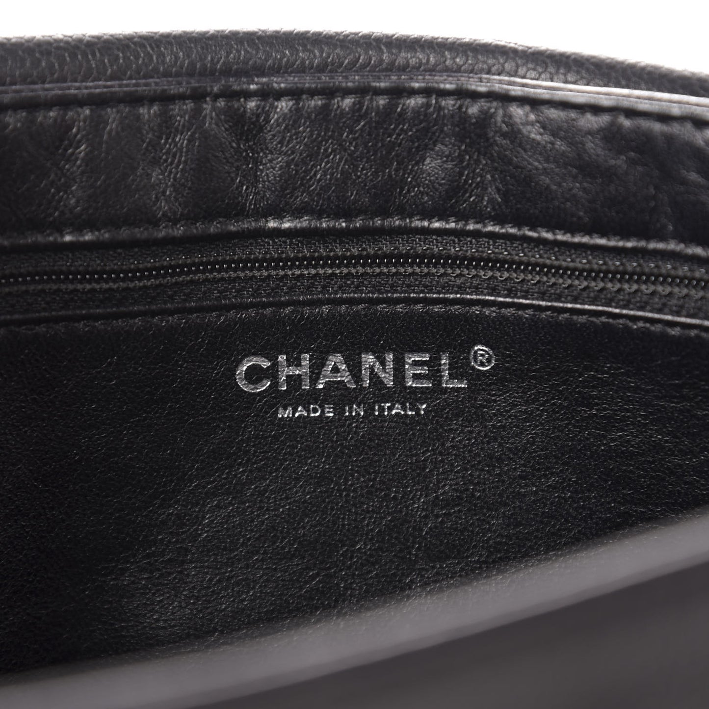 Caviar Half Moon Large Flap Black