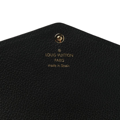 Louis Vuitton Monogram Empreinte Giant Sarah Wallet Black Beige 6 of 7