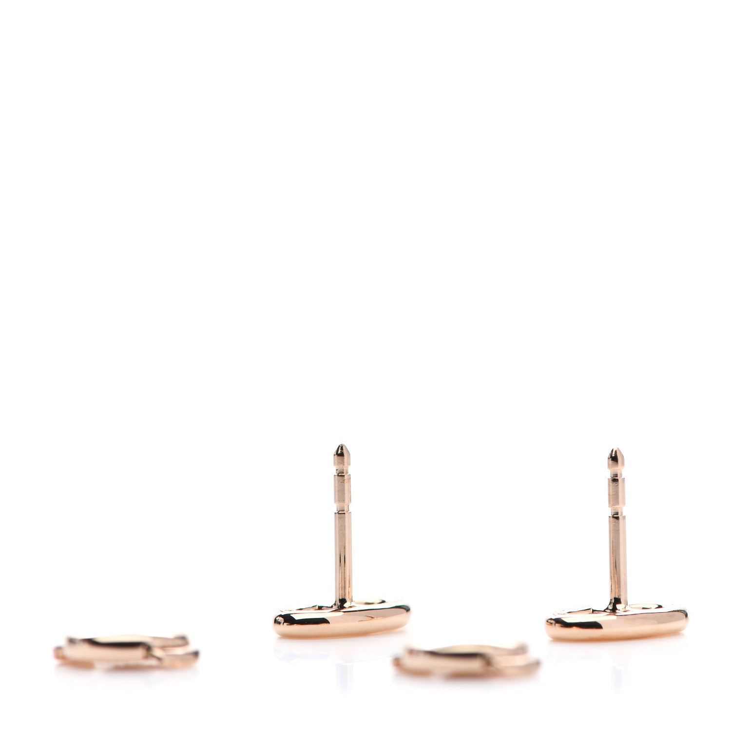 Hermes 18K Rose Gold TPM Farandole Stud Earrings 3 of 6