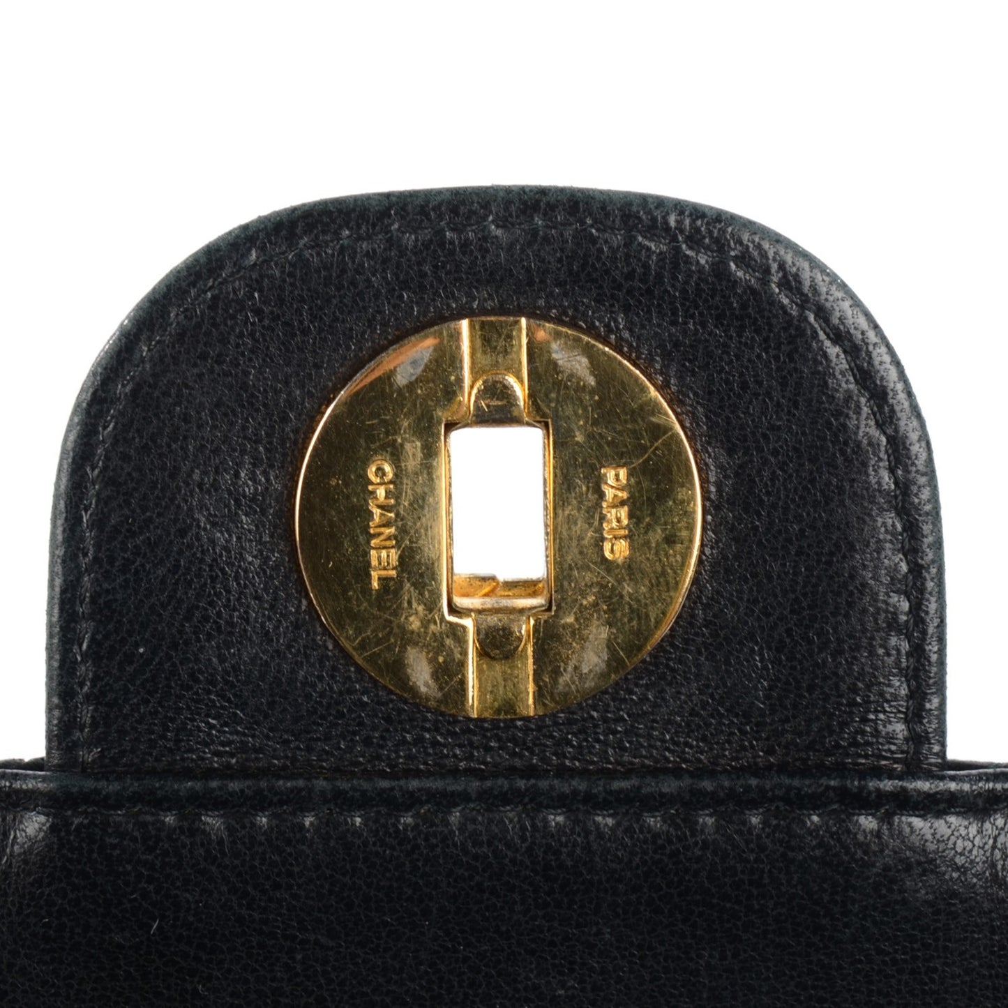 Lambskin Quilted Medium Bijoux Chain Double Flap Black