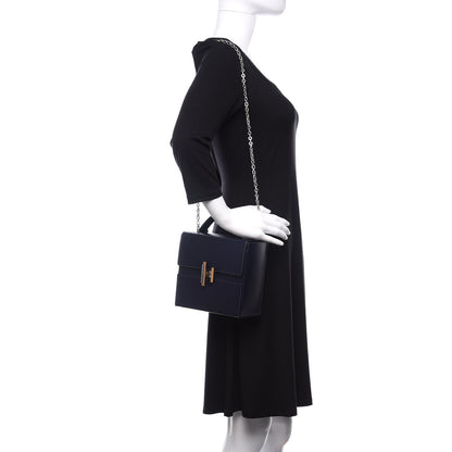 Hermes Villandry Calfskin Cinhetic Boxy Top Handle Bag Bleu Nuit 2 of 12