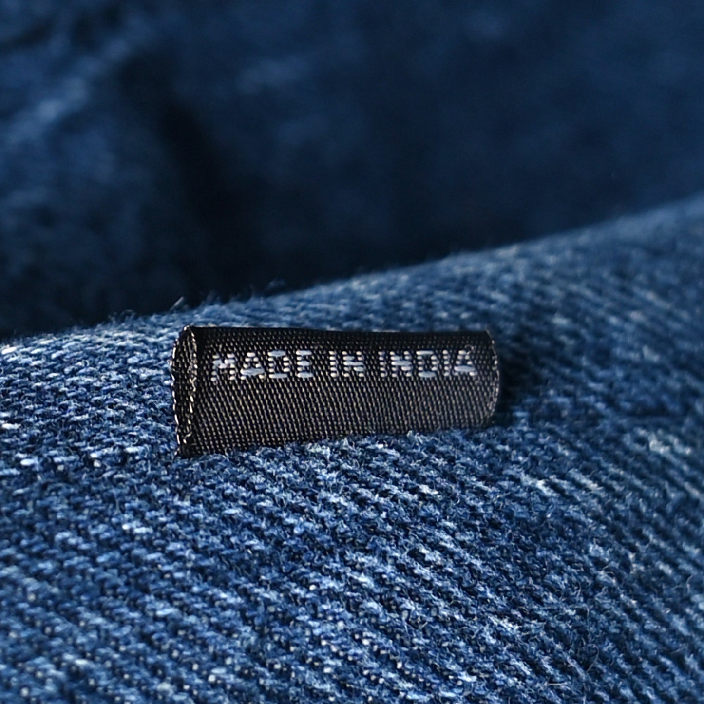 Denim Small Logo Tote Bleu