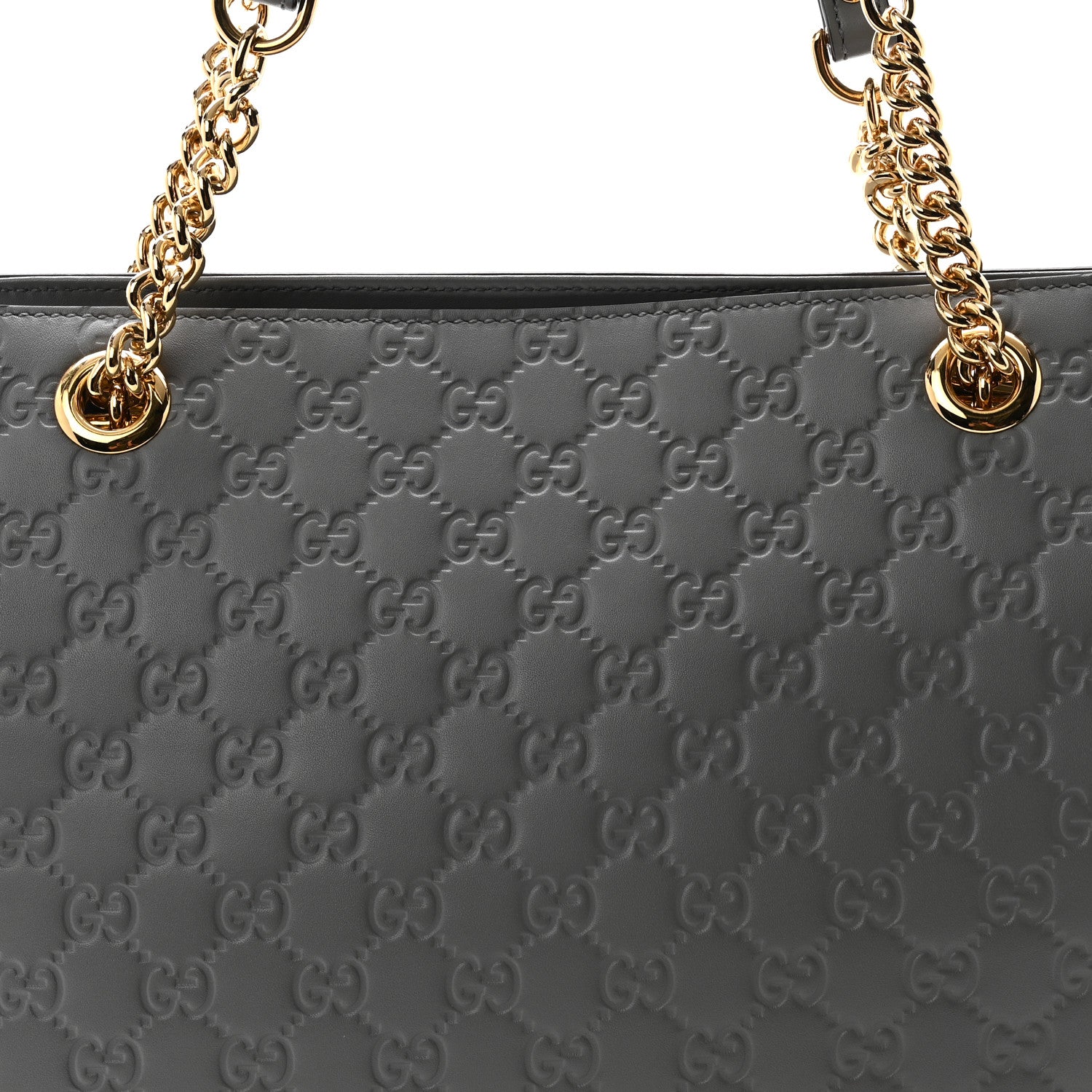 Gucci Soft Guccissima Signature Medium Shoulder Tote Bag Deep Grey 8 of 10