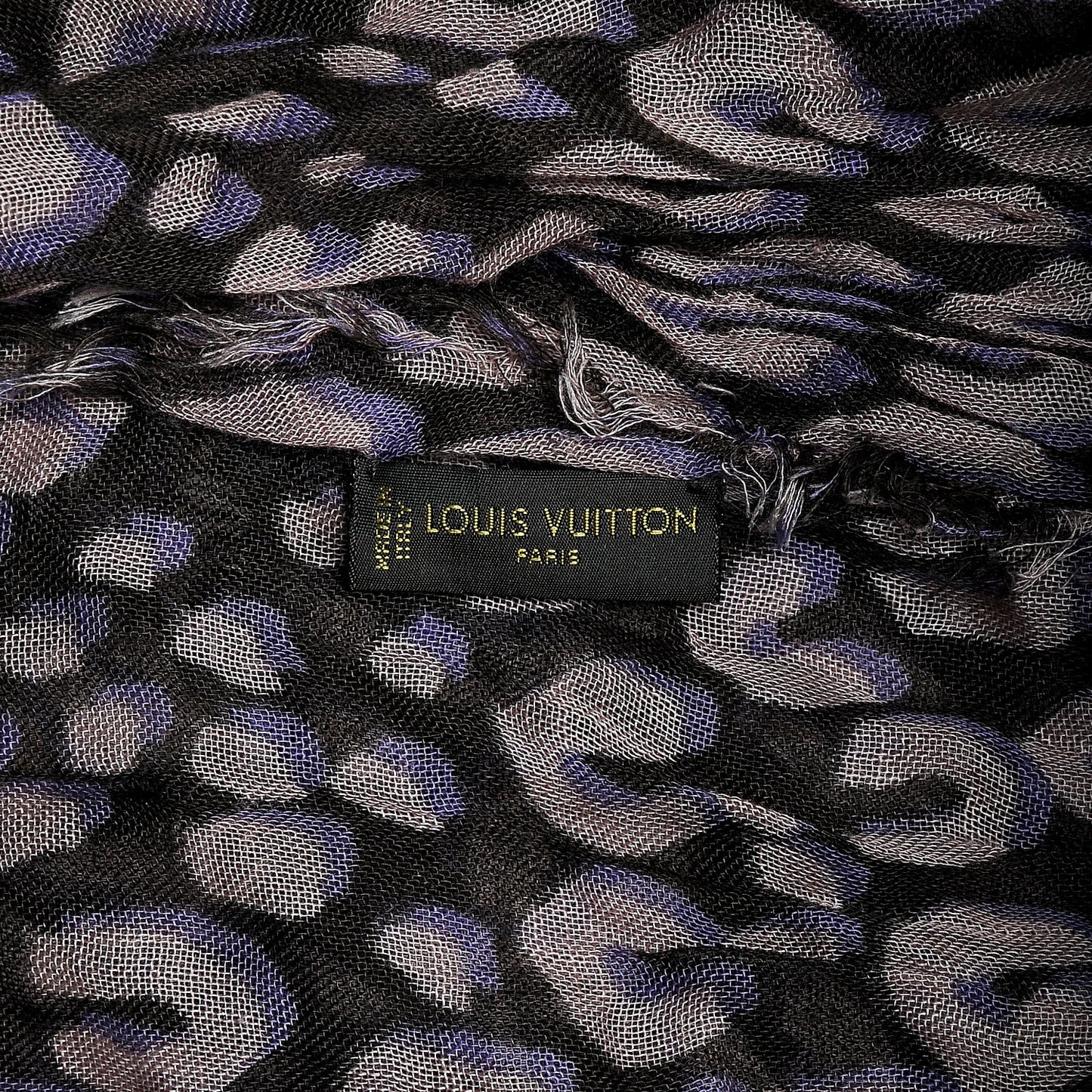 Cashmere Silk Leopard Etole Stole Mauve