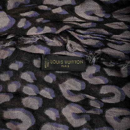 Louis Vuitton Cashmere Silk Leopard Etole Stole Mauve 4 of 5