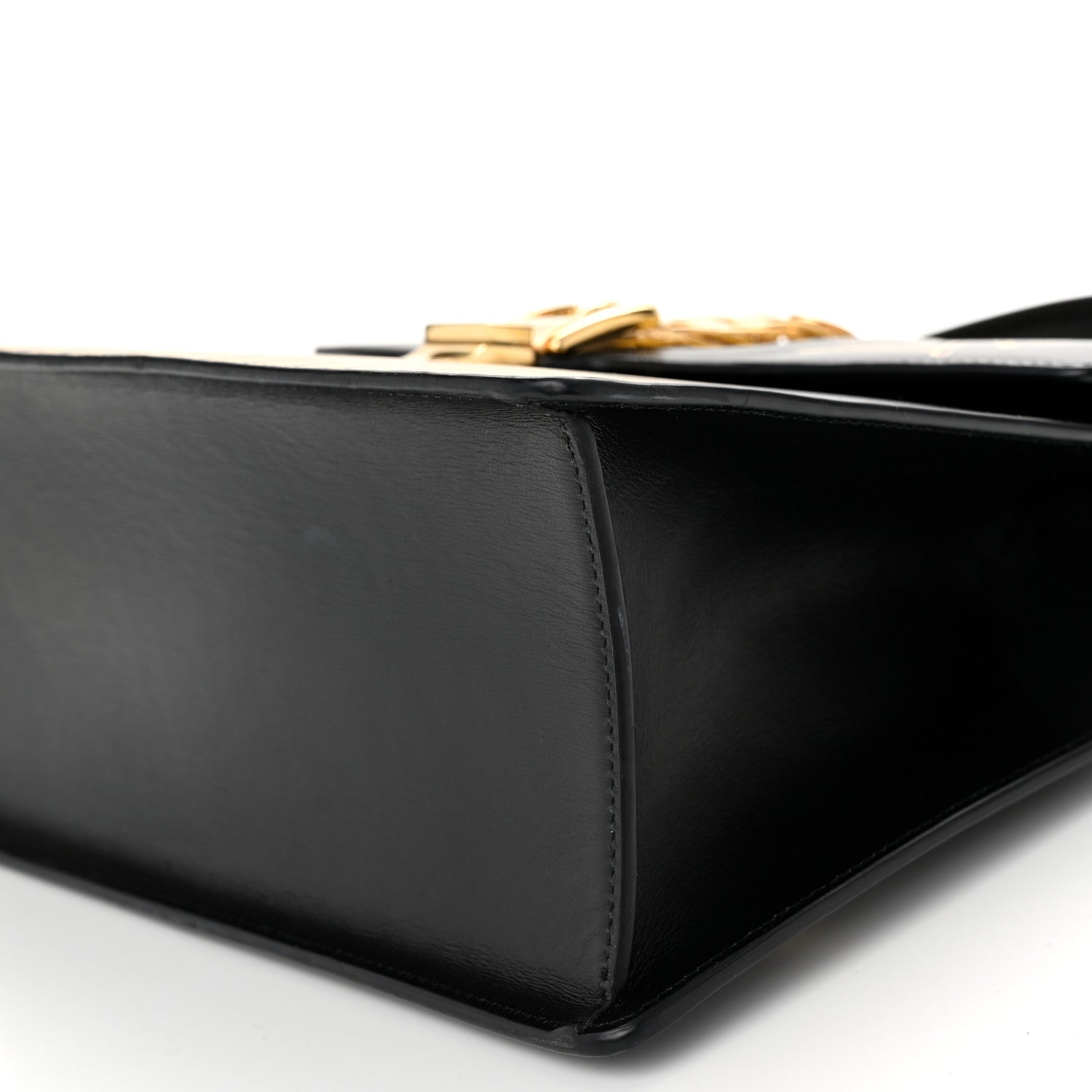 Gucci Calfskin Gold Sun Medium Sylvie Top Handle Bag Black 10 of 10
