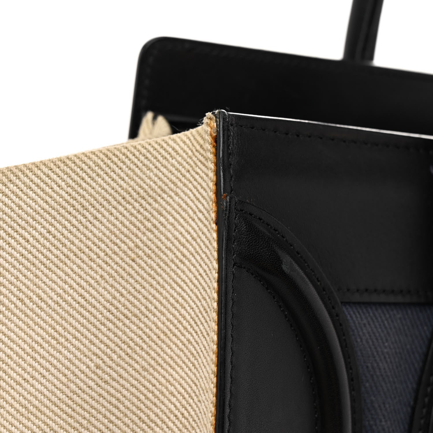 Celine Canvas Smooth Calfskin Micro Tri-Color Luggage Navy Blue 12 of 12