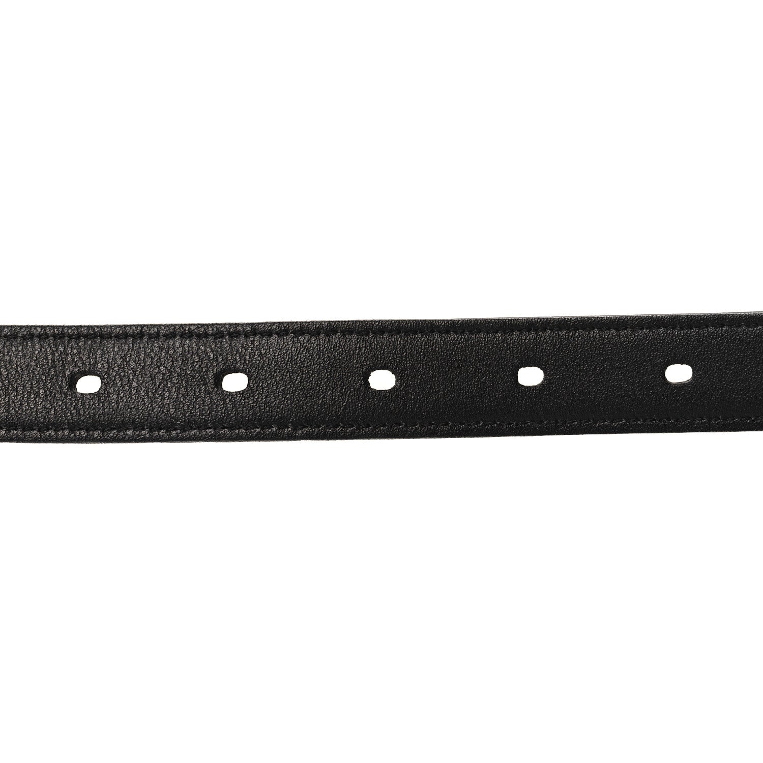 Saint Laurent Calfskin Monogram Narrow Square Buckle Belt 75 30 Black 4 of 6