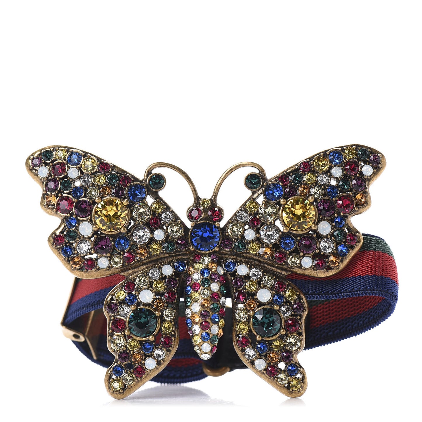 Web Crystal Butterfly Bracelet Multicolor