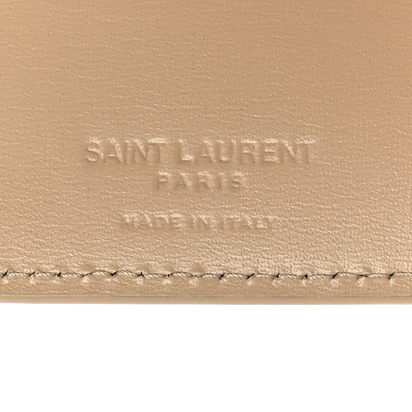 Calfskin Monogram Bi-Fold Zipped Wallet Nude Powder
