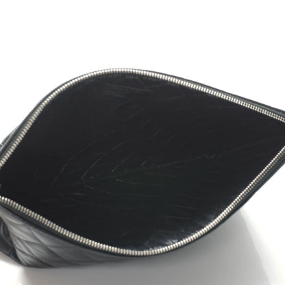 Chanel Lambskin Quilted Medium Cosmetic Case Black 6 of 8