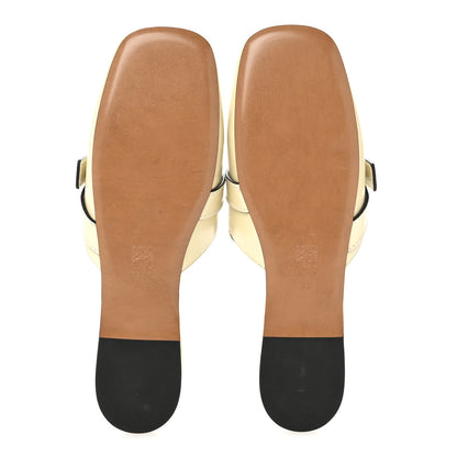 Loewe Calfskin Gate Mule Sandals 41 Milk 6 of 11