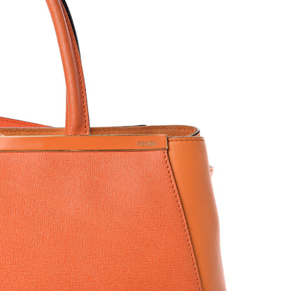 Fendi Vitello Elite Regular 2Jours Tote Arancio 14 of 15