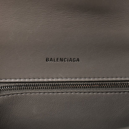 Balenciaga Shiny Calfskin Crocodile Embossed Small Hourglass Top Handle Bag Balenciaga Grey 6 of 9