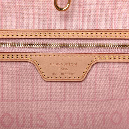 Louis Vuitton Damier Azur Neo Neverfull MM Rose Ballerine 8 of 11