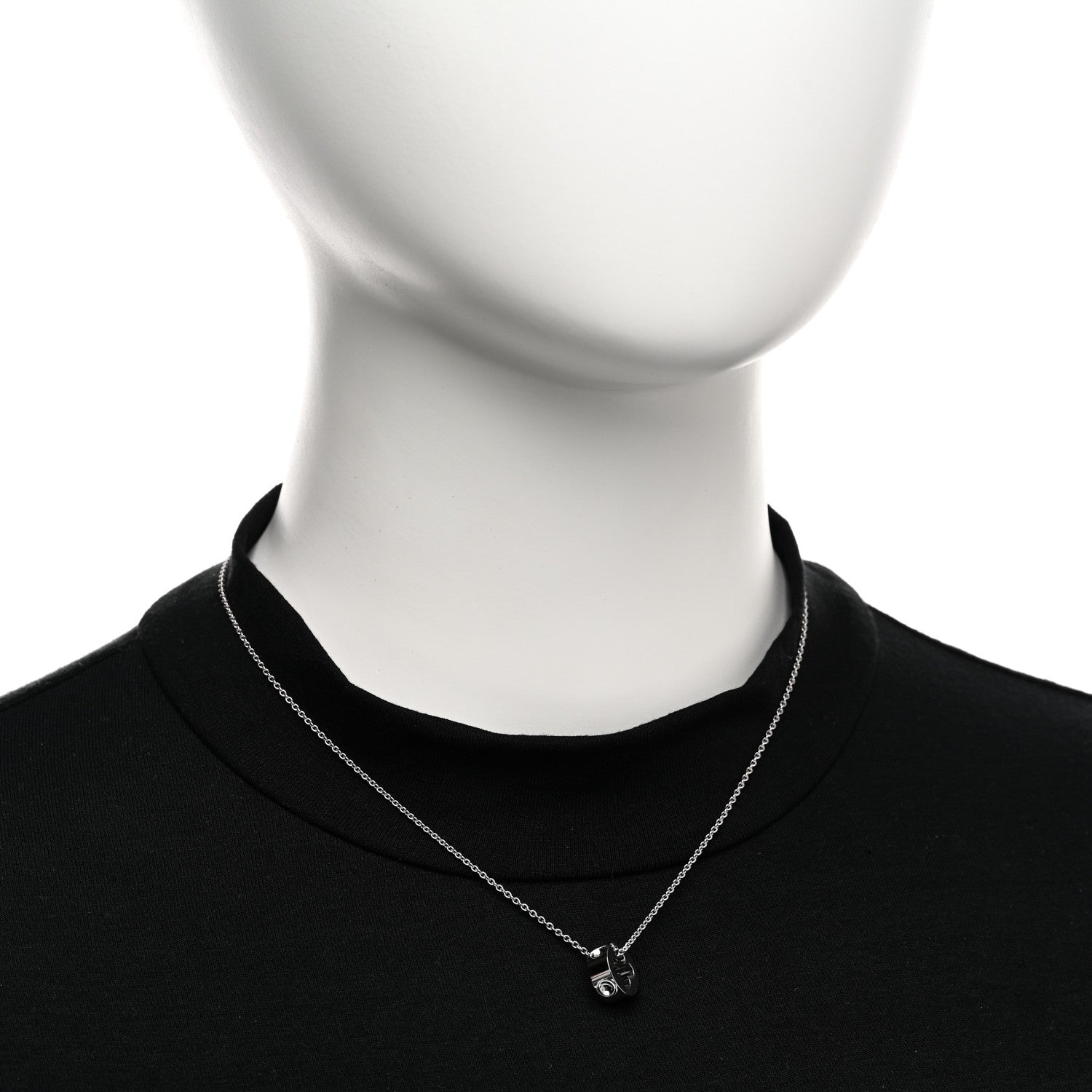 Louis Vuitton Empreinte White Gold Pendent Necklace 2 of 6