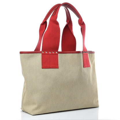 Valentino Garavani Canvas Butterfly Embroidered Grande Plage Tote Sand Multicolor 4 of 12