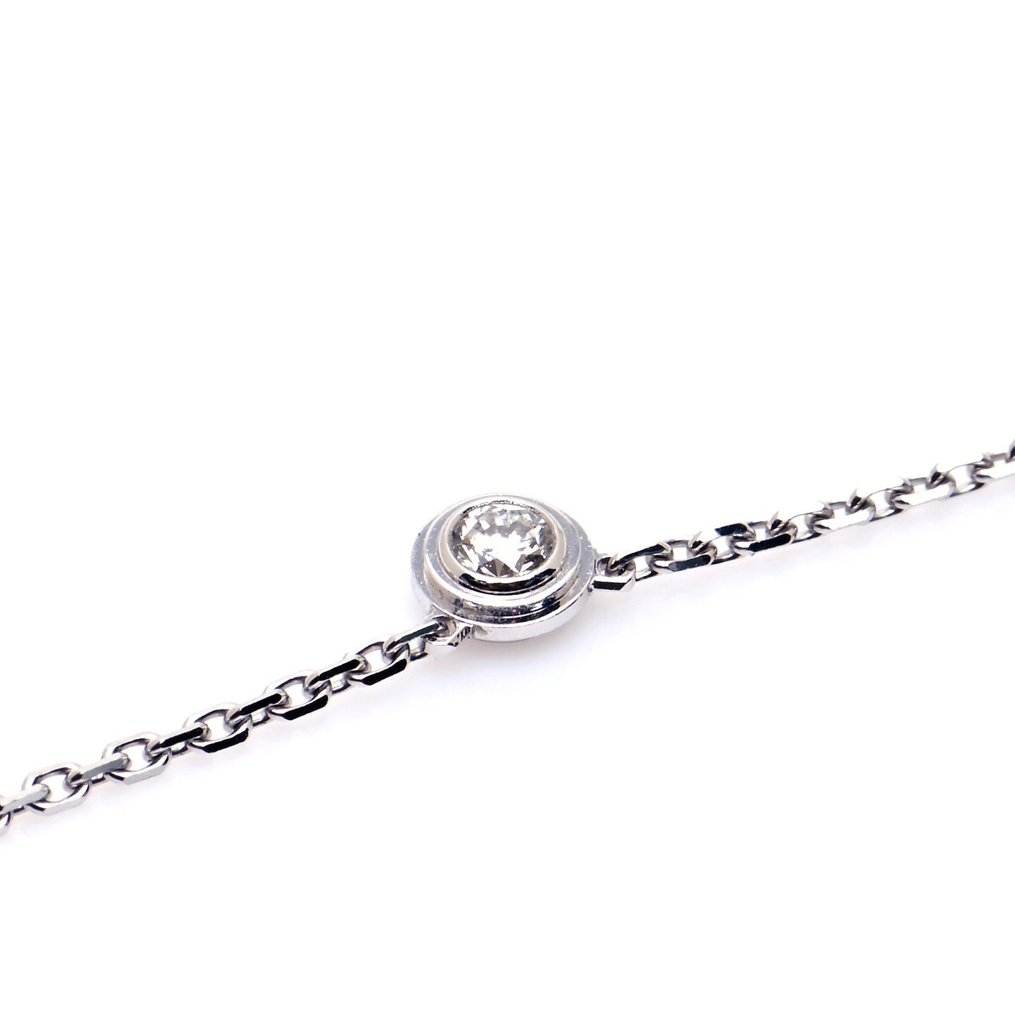 18K White Gold Diamond XS D'Amour Pendant Necklace