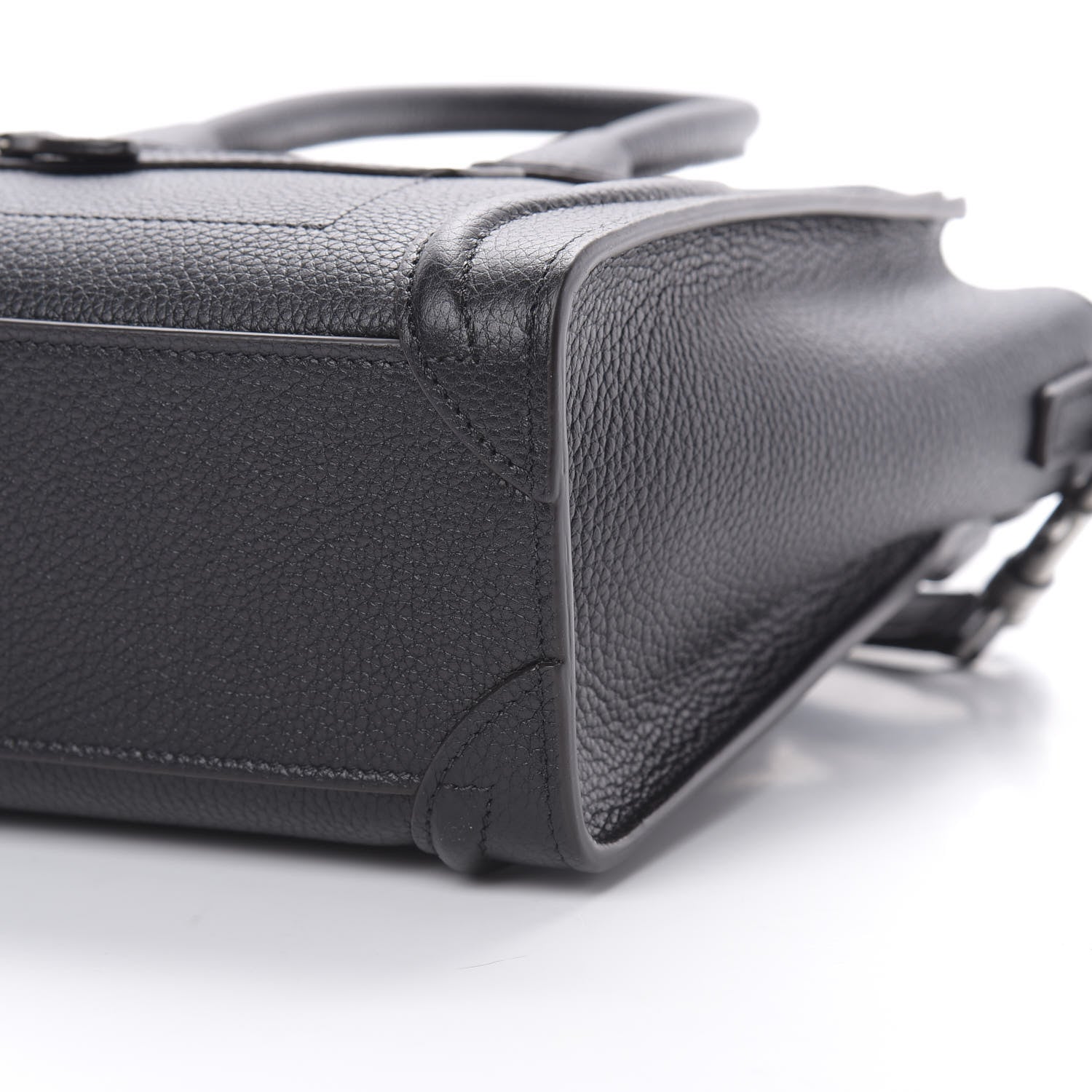 Celine Drummed Calfskin Nano Luggage Black 11 of 11