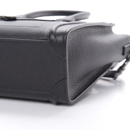 Celine Drummed Calfskin Nano Luggage Black 11 of 11