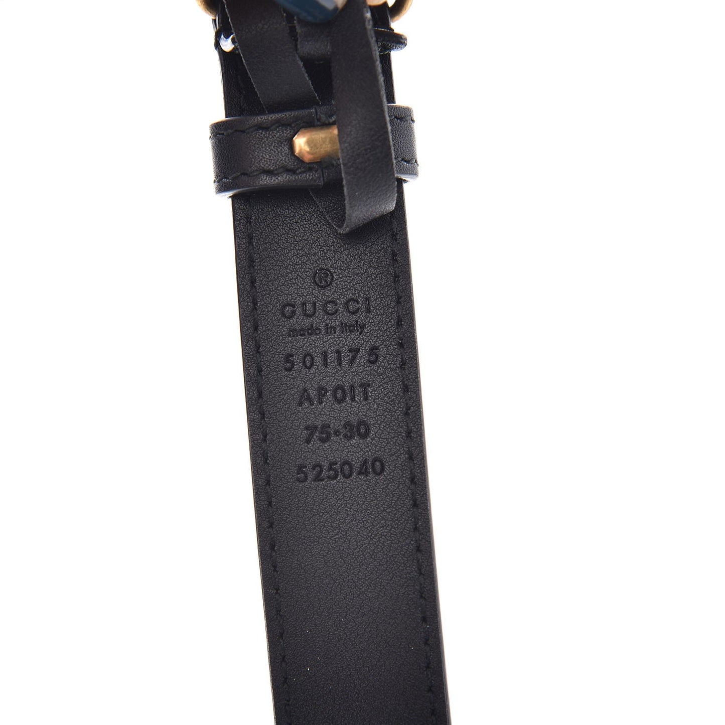 Calfskin Crystal Double G 30mm Belt 75 30 Black