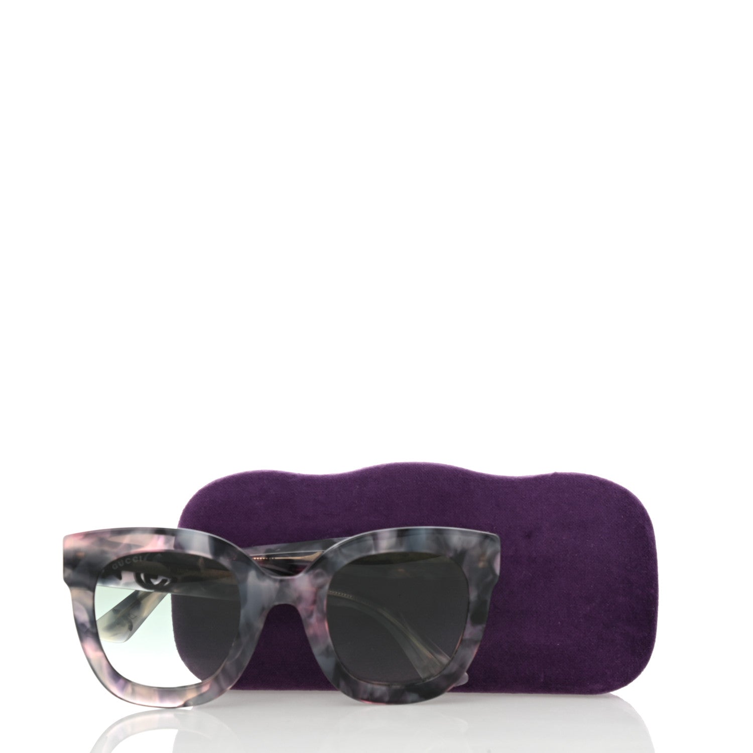 Gucci Acetate Round Frame Star Sunglasses GG0208S Grey Pink 7 of 7