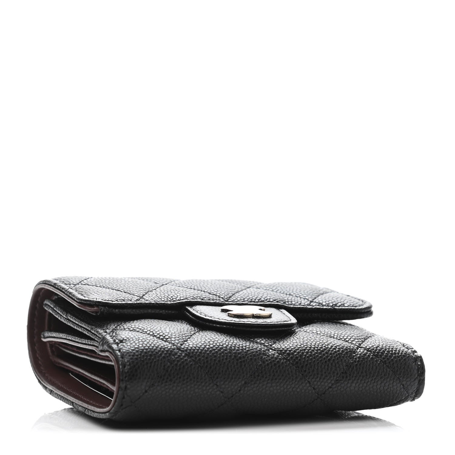 Chanel Caviar Quilted Compact Flap Wallet Black 3 of 3