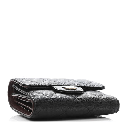 Chanel Caviar Quilted Compact Flap Wallet Black 3 of 3