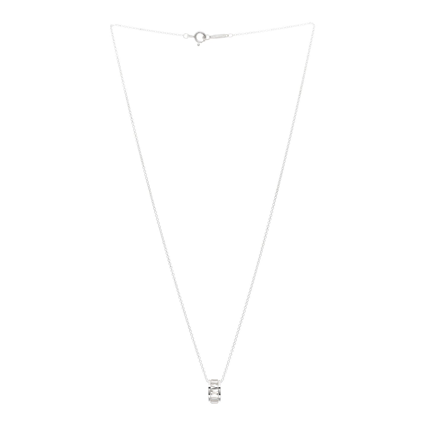 Sterling Silver Atlas Open Pendant Necklace