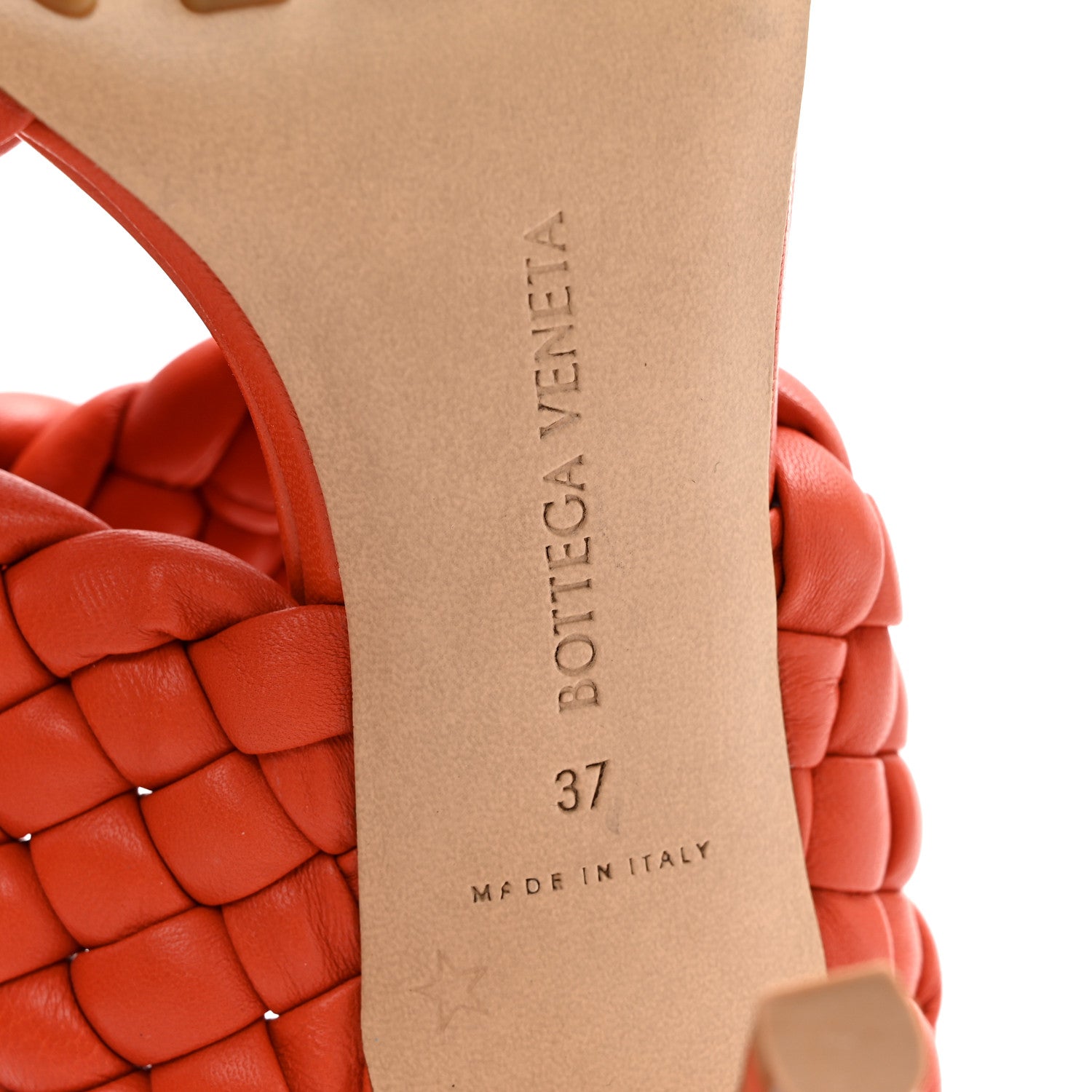 Bottega Veneta Nappa Twisted Padded Intrecciato Curve Slide Sandals 37 Paprika 7 of 10
