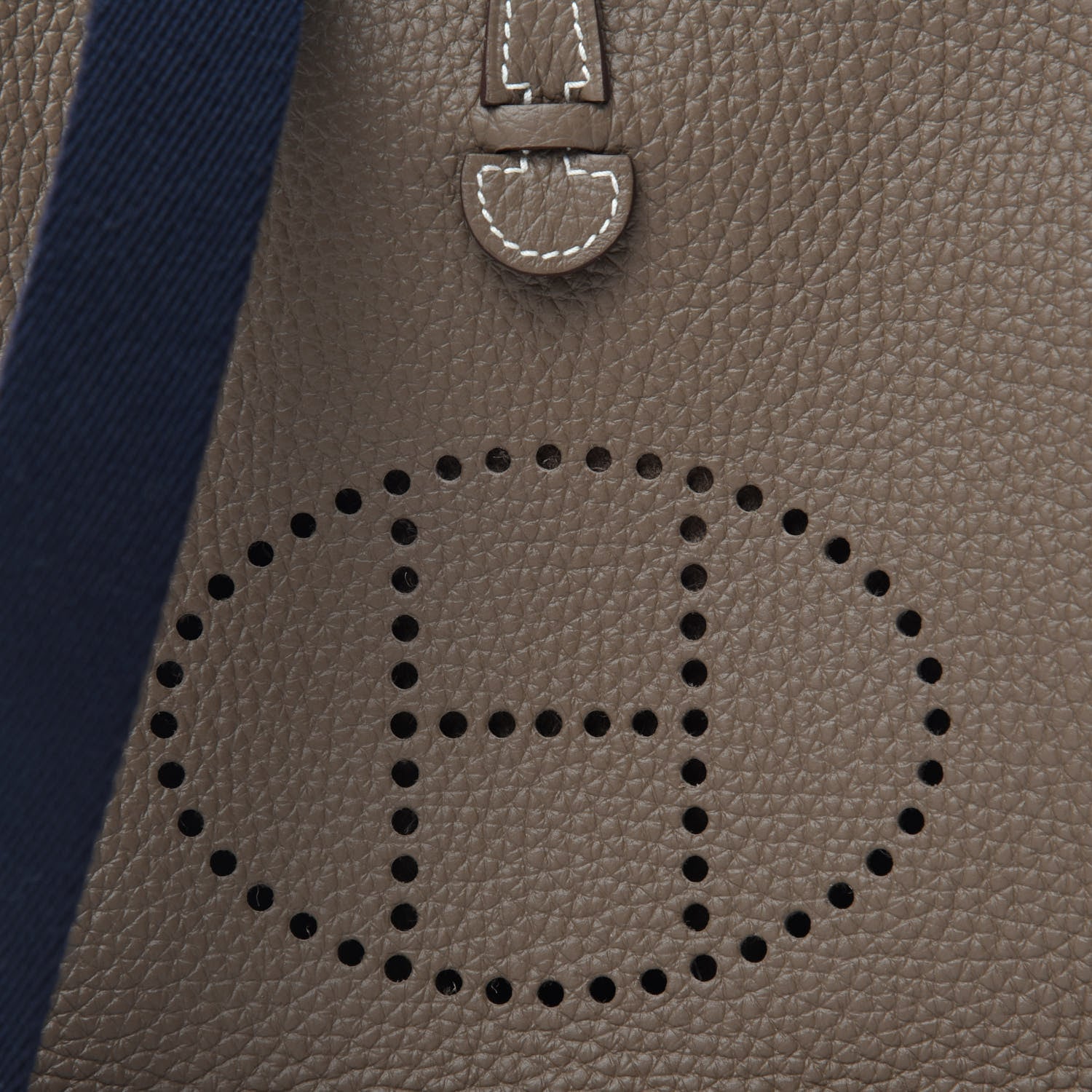 Hermes Taurillon Clemence Amazone Evelyne TPM Etoupe Bleu Indigo 8 of 11