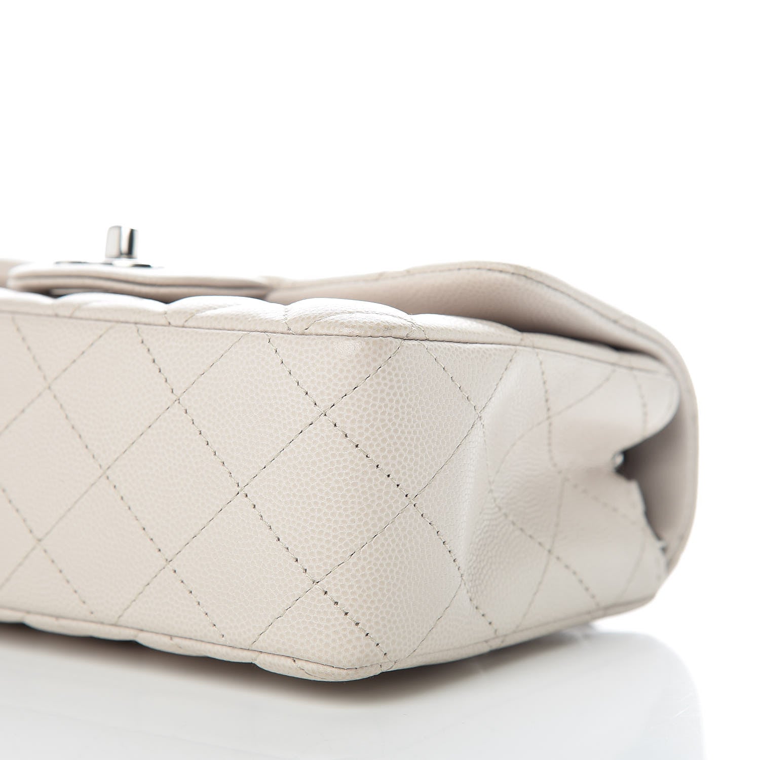 Chanel Caviar Quilted Mini Rectangular Flap Ivory 9 of 11