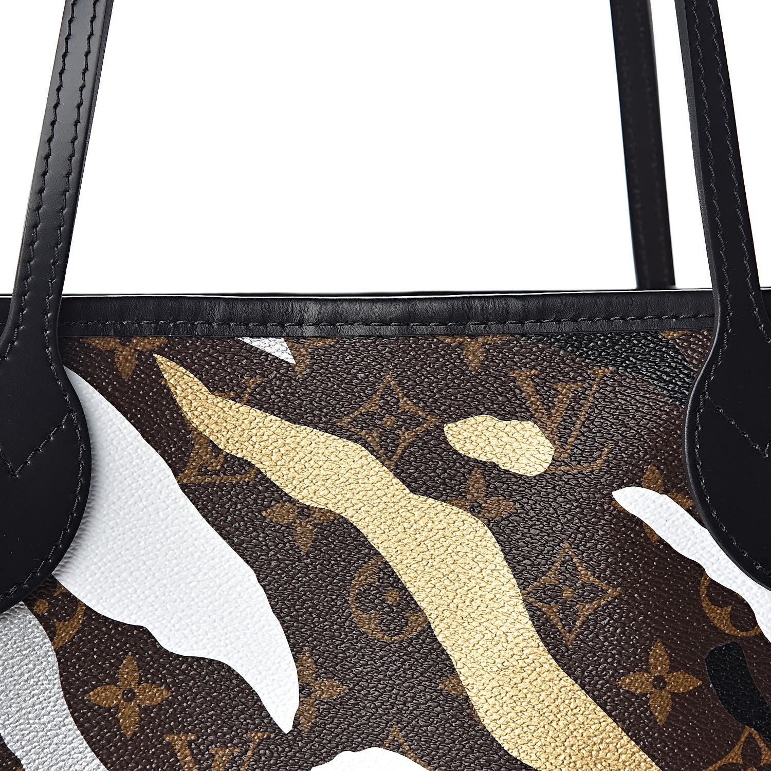 Louis Vuitton X LOL Monogram Neverfull MM Gold Silver 10 of 12