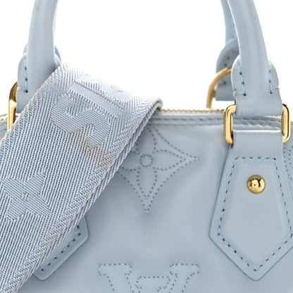 Louis Vuitton Calfskin Bubblegram Alma BB Ice Blue 12 of 12