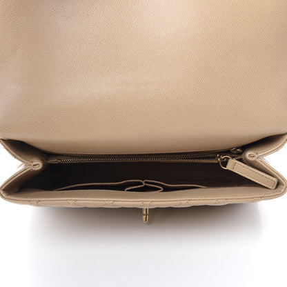 Chanel Caviar Quilted Small Coco Handle Flap Beige 5 of 11