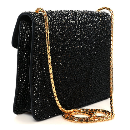 Bulgari Crystal Serpenti Forever Small Crossbody Bag Black 3 of 9